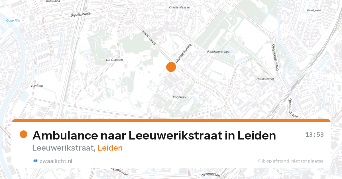 Ambulance naar Leeuwerikstraat in Leiden — 13 feb 2026