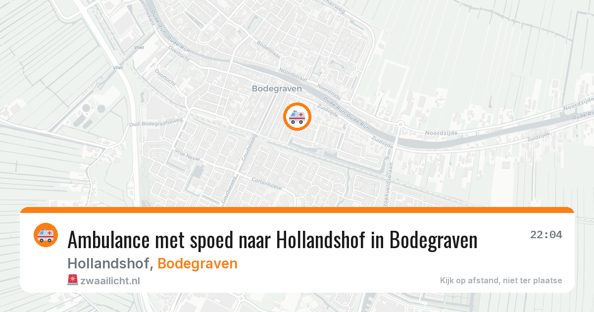 Ambulance met spoed naar Hollandshof in Bodegraven — 27 mei 2026