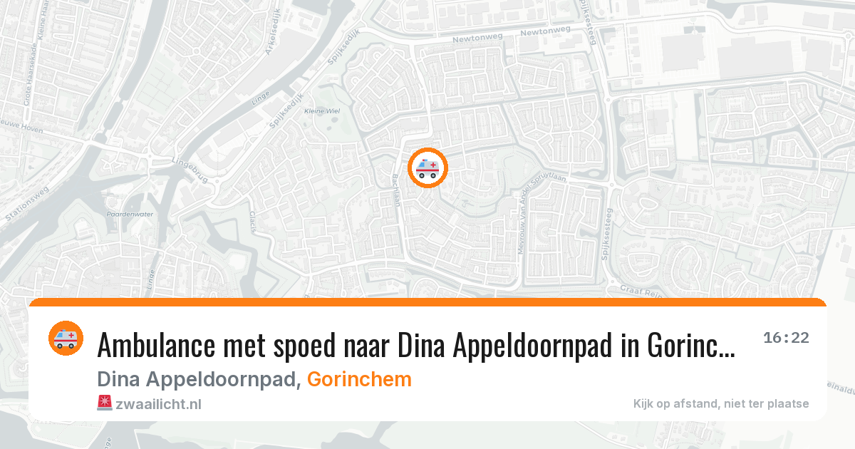 Ambulance met spoed naar Dina Appeldoornpad in Gorinchem — 10 aug 2026