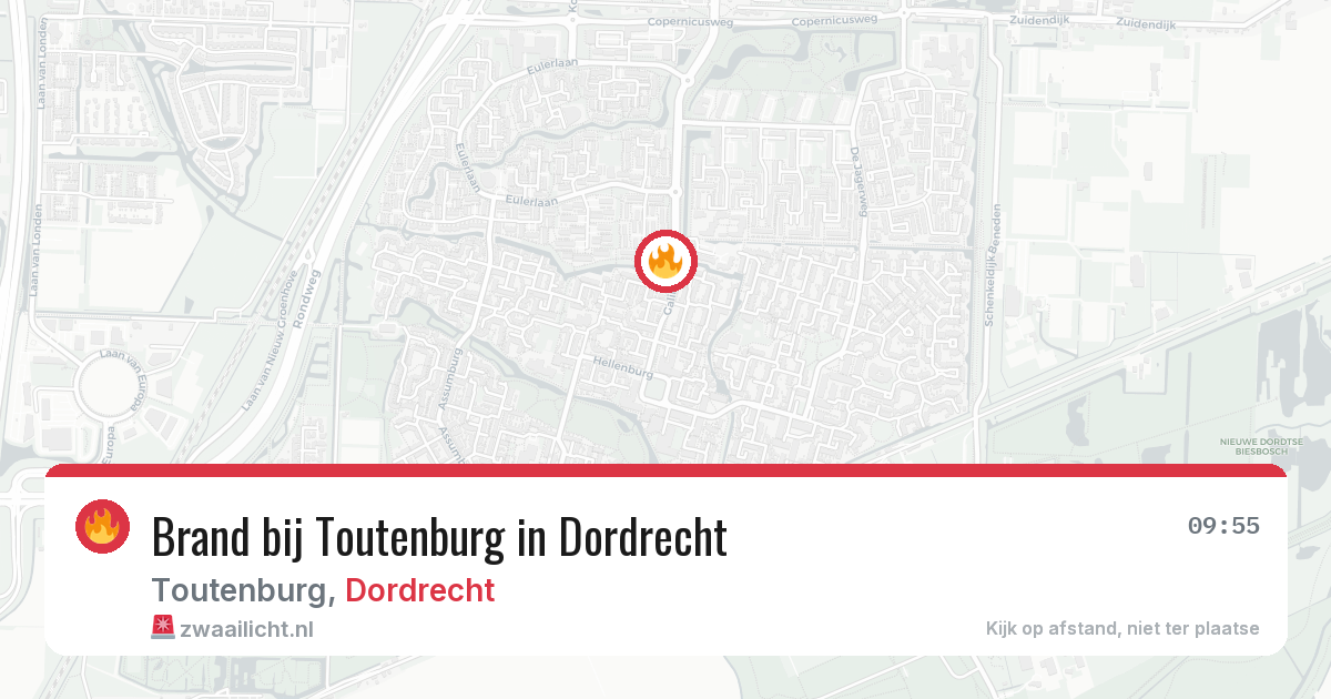 Brand bij Toutenburg in Dordrecht — 30 jun 2026