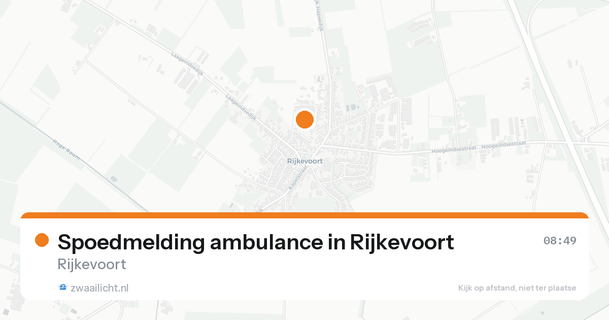 Spoedmelding ambulance in Rijkevoort — 8 feb 2026