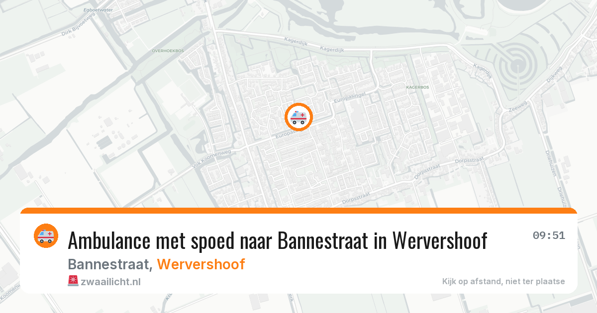 Ambulance met spoed naar Bannestraat in Wervershoof — 28 jul 2026