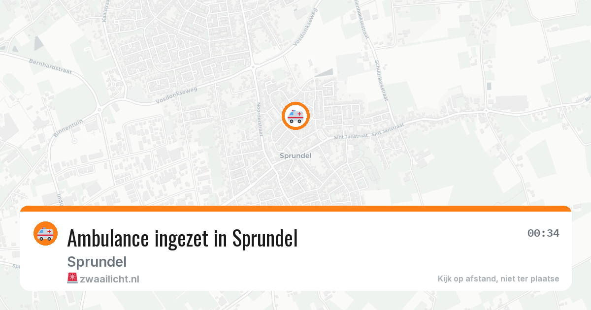 Ambulance ingezet in Sprundel — 13 apr 2026
