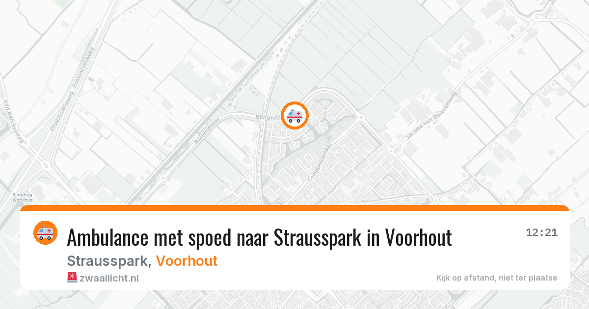 Ambulance met spoed naar Strausspark in Voorhout — 27 jan 2026