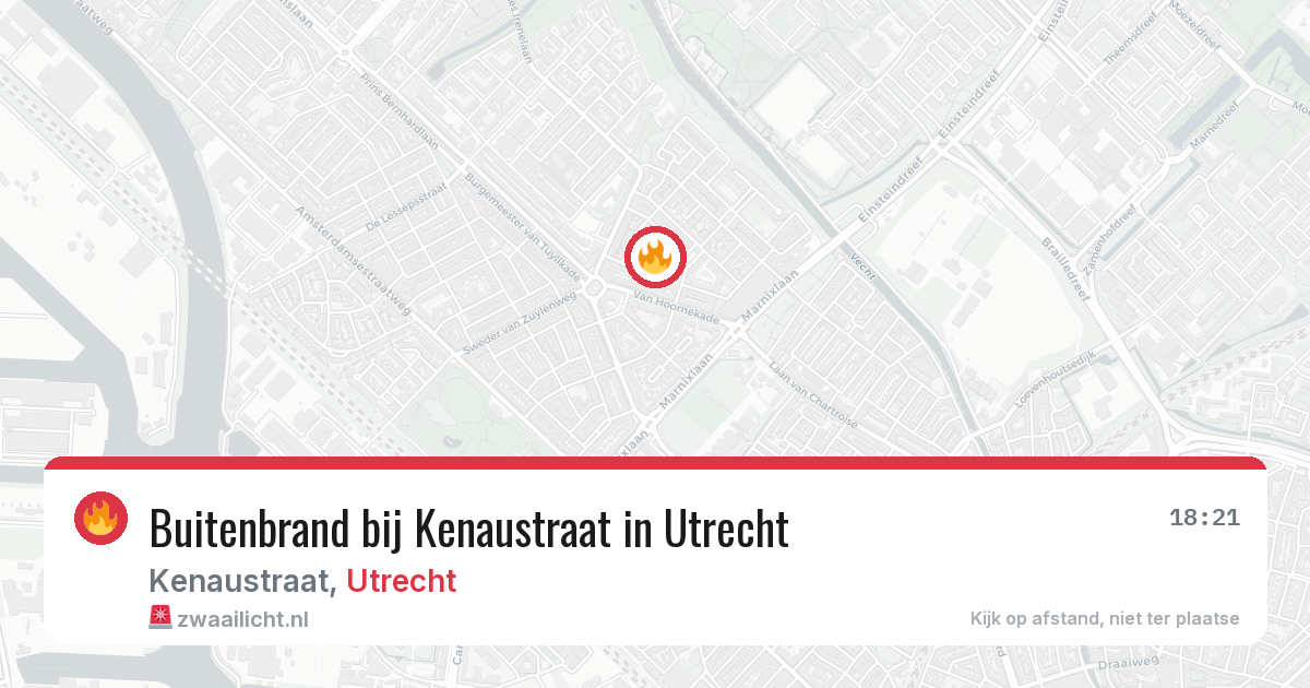 Buitenbrand bij Kenaustraat in Utrecht — 22 jul 2026