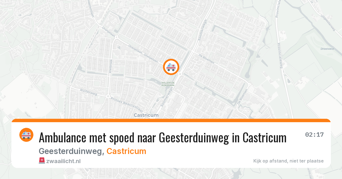 Ambulance met spoed naar Geesterduinweg in Castricum — 29 jan 2026