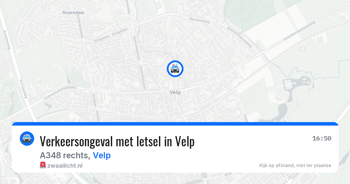 Verkeersongeval met letsel in Velp — 29 mei 2026