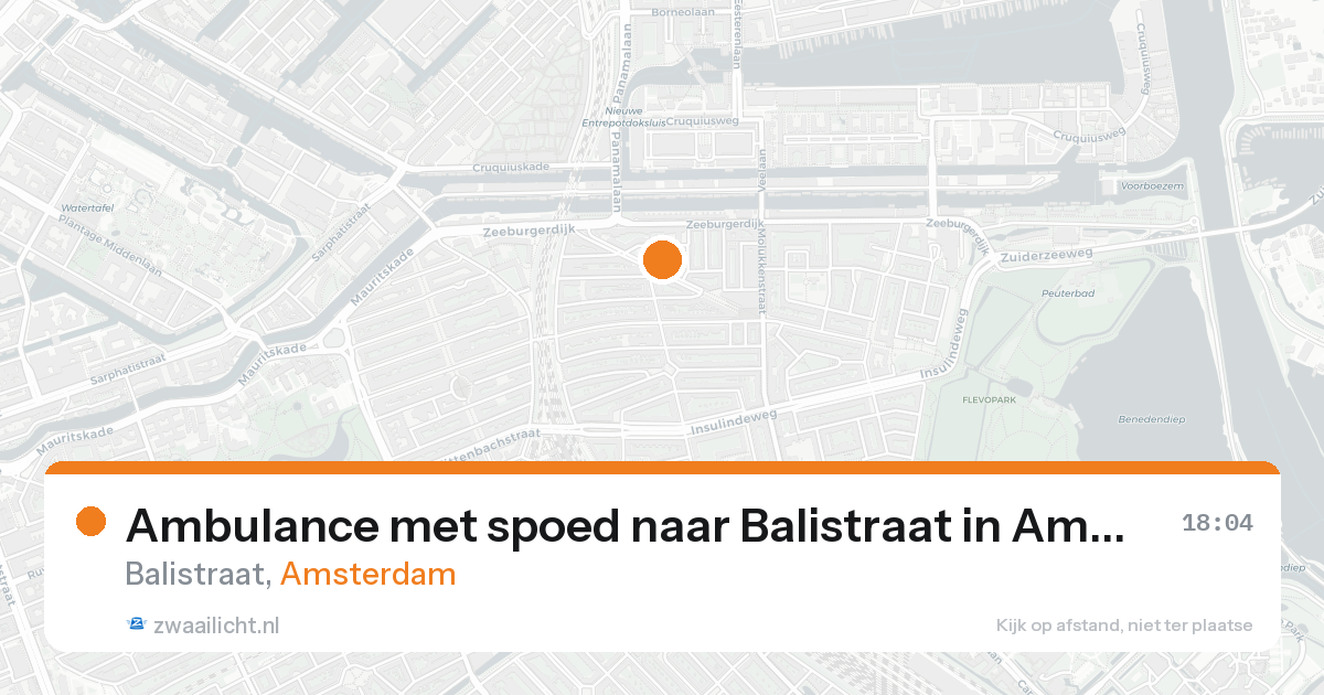 Ambulance met spoed naar Balistraat in Amsterdam — 30 jan 2026