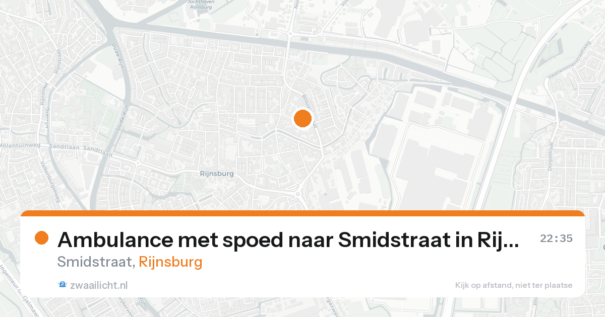 Ambulance met spoed naar Smidstraat in Rijnsburg — 15 aug 2026