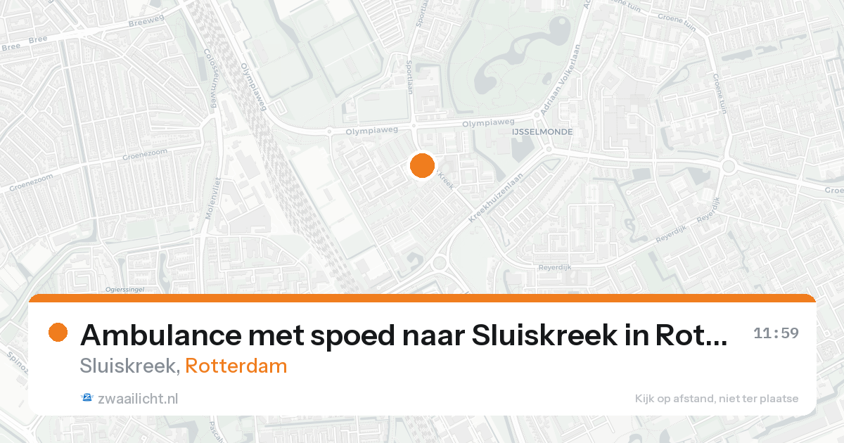 Ambulance met spoed naar Sluiskreek in Rotterdam — 30 jun 2026