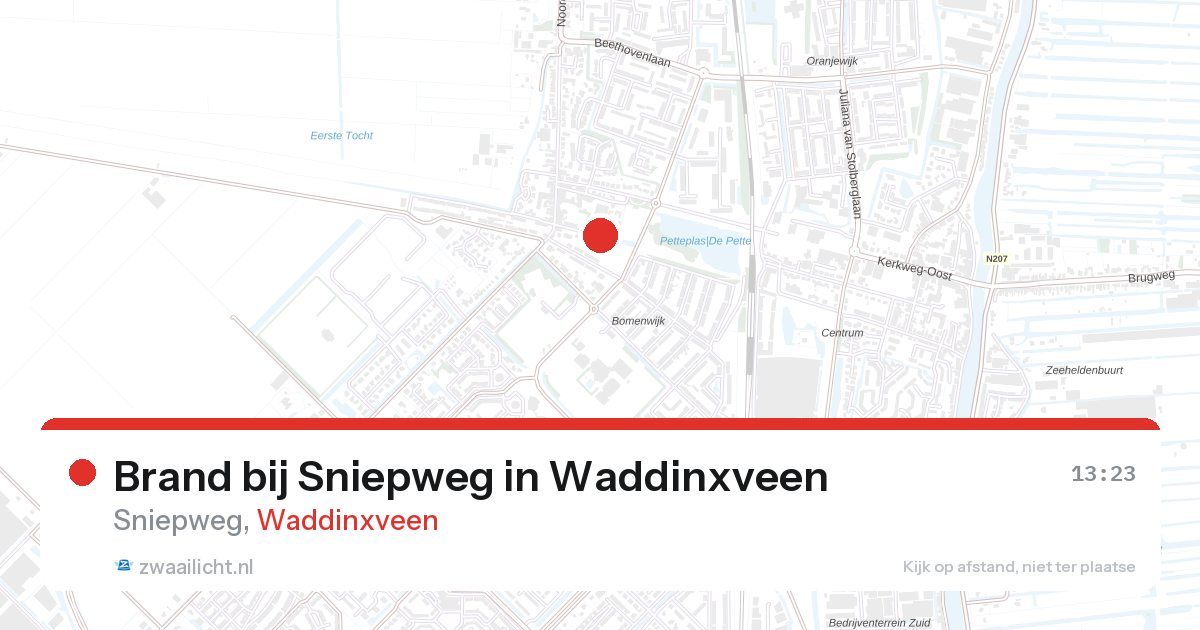 Brand bij Sniepweg in Waddinxveen — 5 mrt 2026