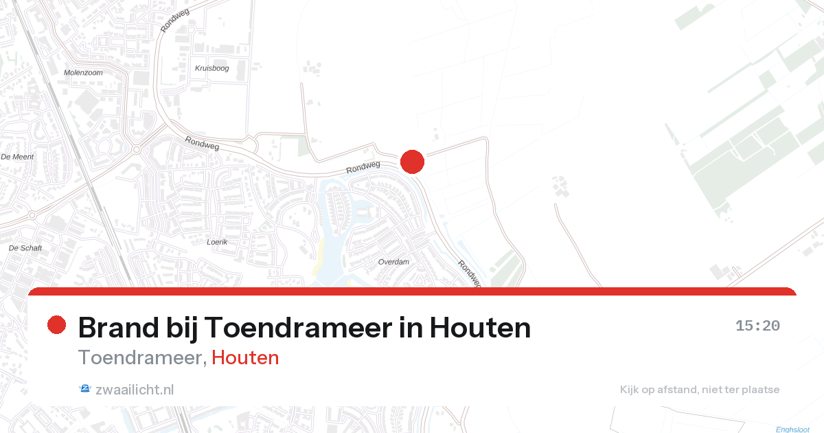 Brand bij Toendrameer in Houten — 23 mrt 2026