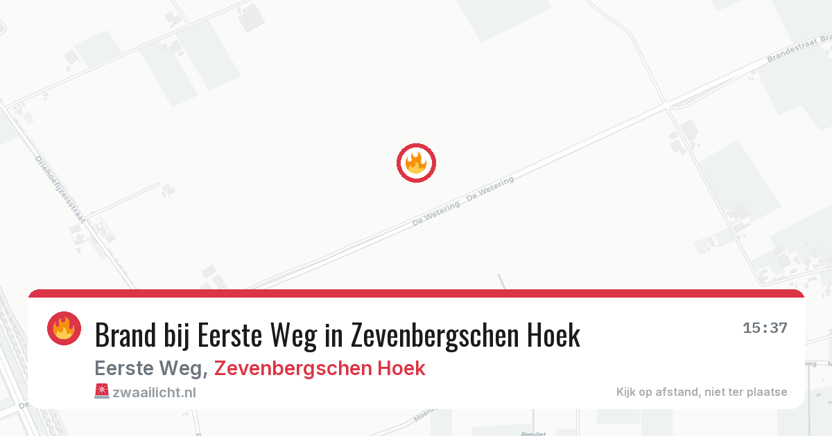 Brand bij Eerste Weg in Zevenbergschen Hoek — 3 jul 2026