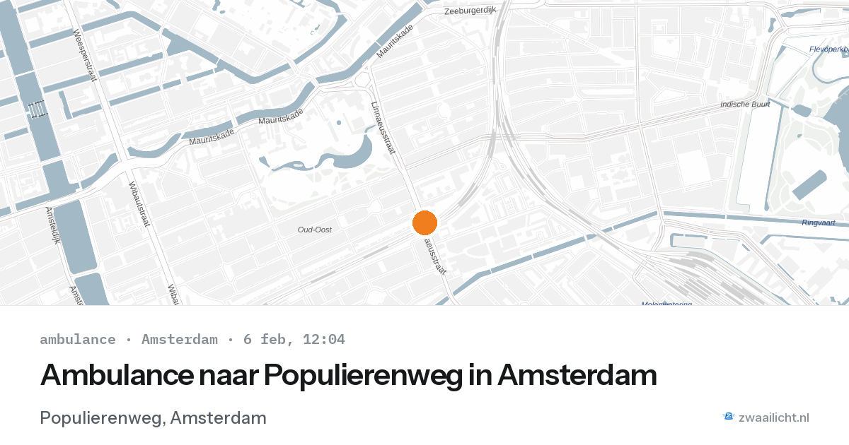 Ambulance naar Populierenweg in Amsterdam — 6 feb 2026
