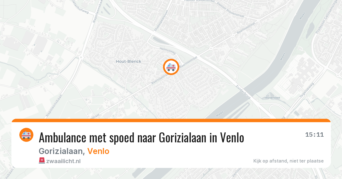 Ambulance met spoed naar Gorizialaan in Venlo — 7 aug 2026