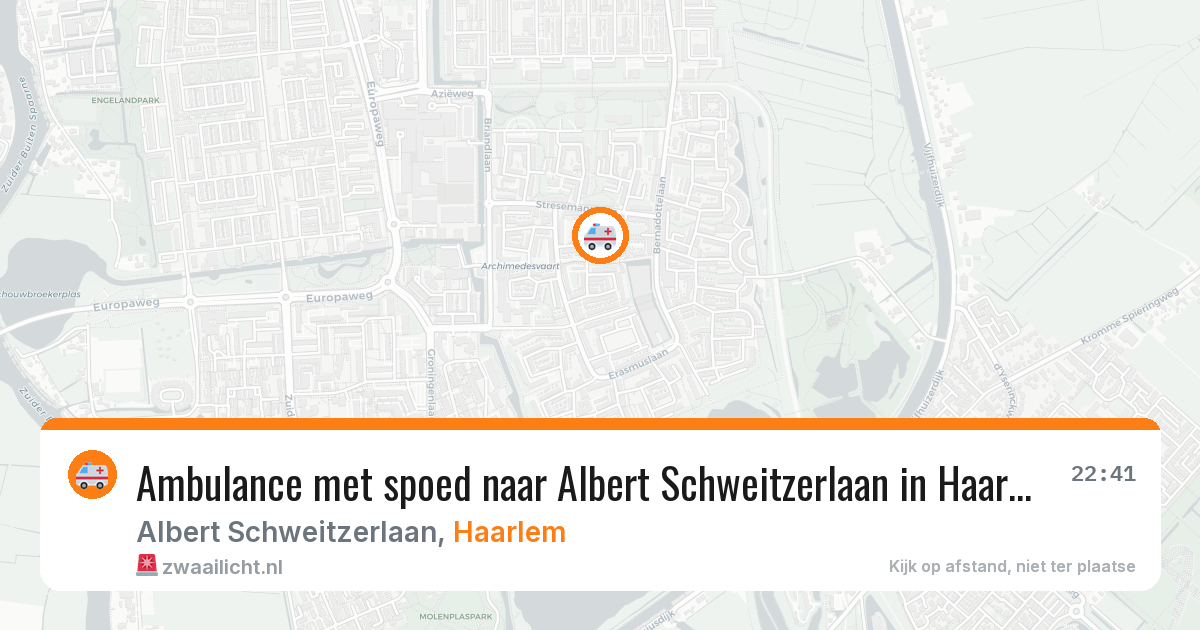 Ambulance met spoed naar Albert Schweitzerlaan in Haarlem — 25 jun 2026