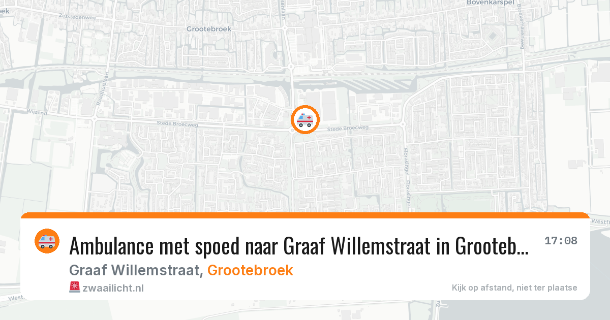 Ambulance met spoed naar Graaf Willemstraat in Grootebroek — 26 apr 2026