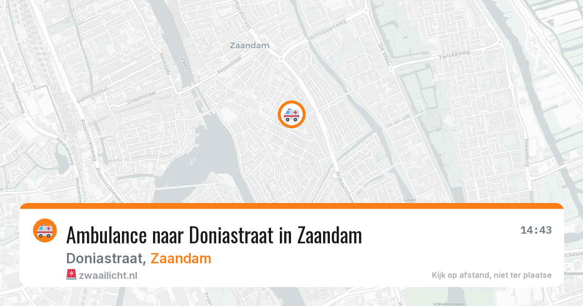 Ambulance naar Doniastraat in Zaandam — 10 jul 2026