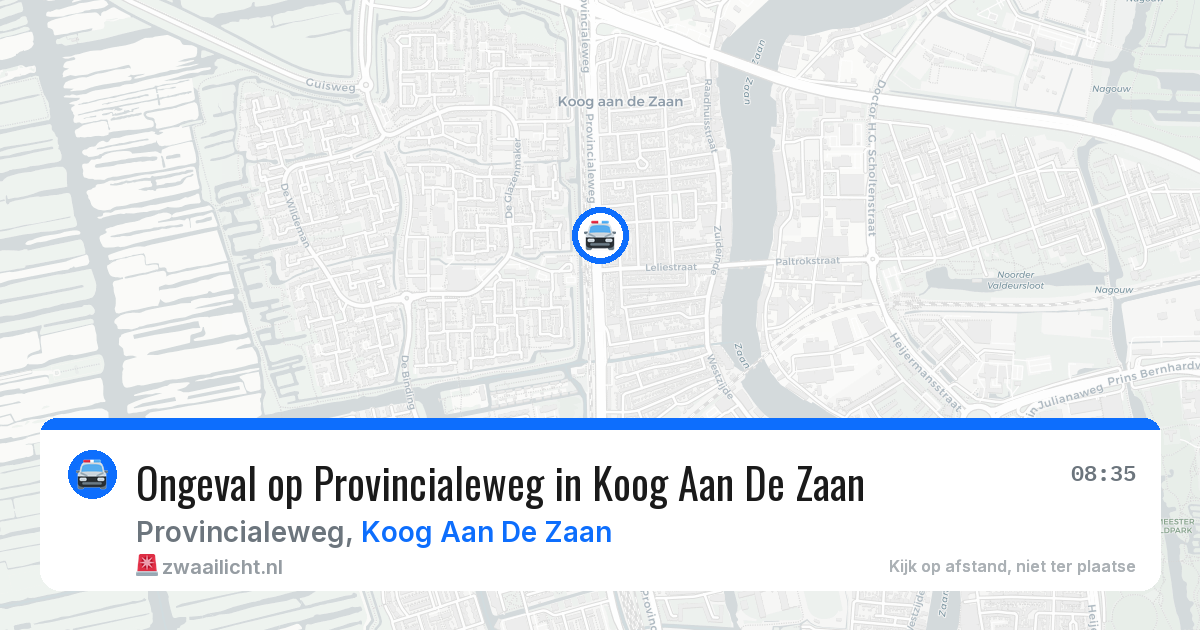 Ongeval op Provincialeweg in Koog Aan De Zaan — 25 jun 2026