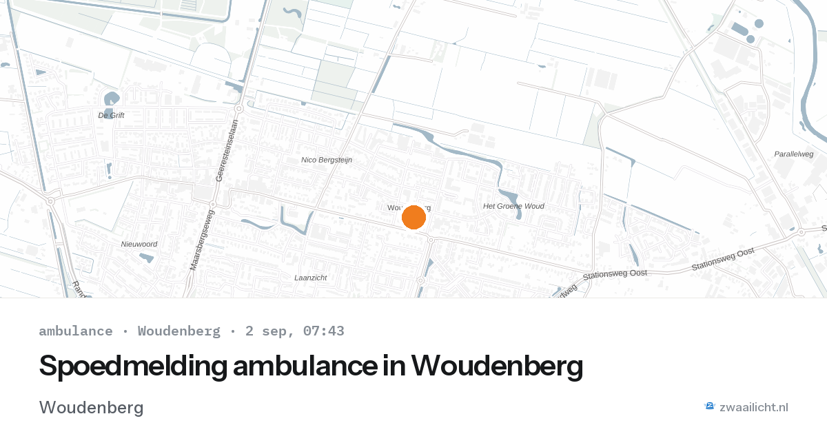 Spoedmelding ambulance in Woudenberg — 2 sep 2026