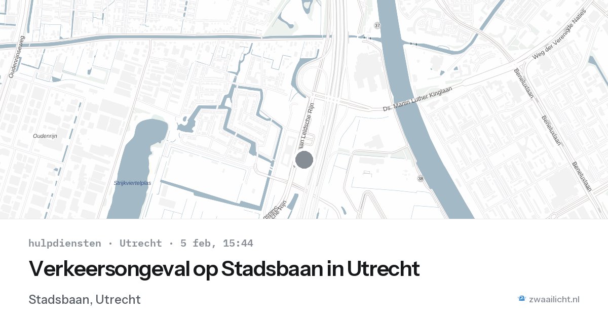 Verkeersongeval op Stadsbaan in Utrecht — 5 feb 2026