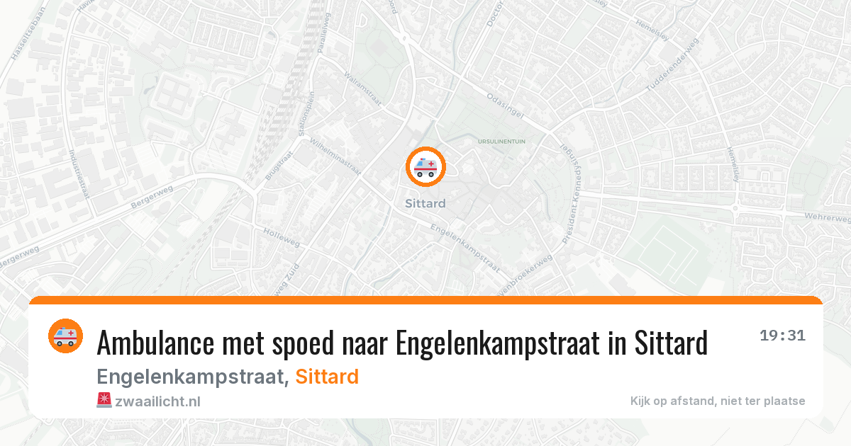 Ambulance met spoed naar Engelenkampstraat in Sittard — 19 apr 2026