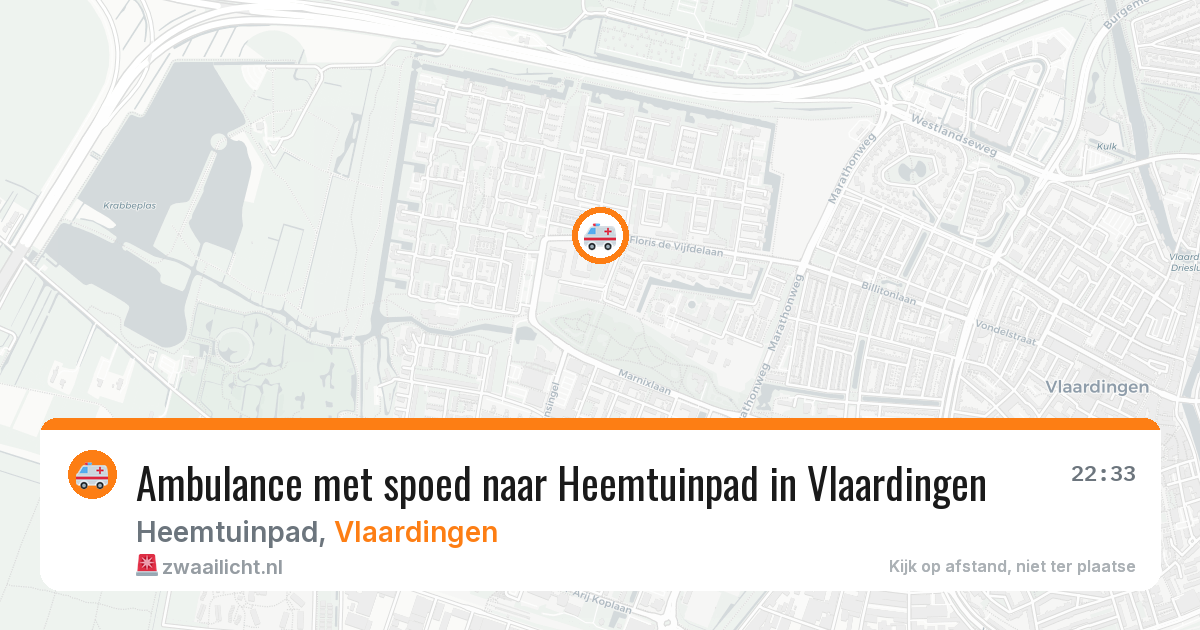 Ambulance met spoed naar Heemtuinpad in Vlaardingen — 7 jul 2026