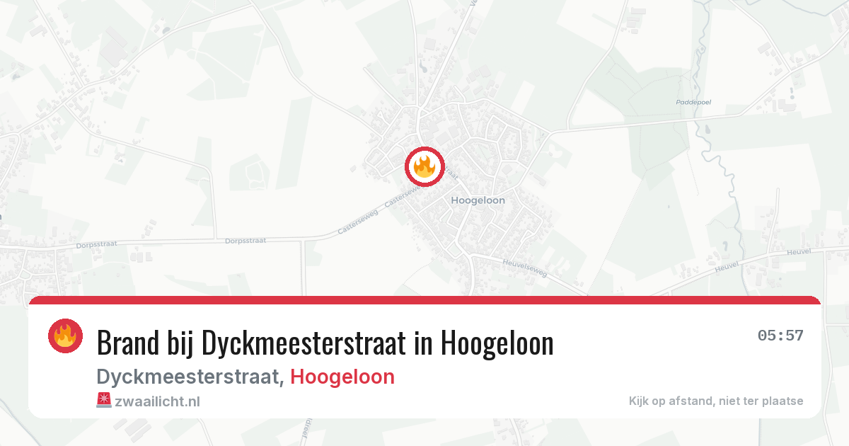 Brand bij Dyckmeesterstraat in Hoogeloon — 28 jun 2026