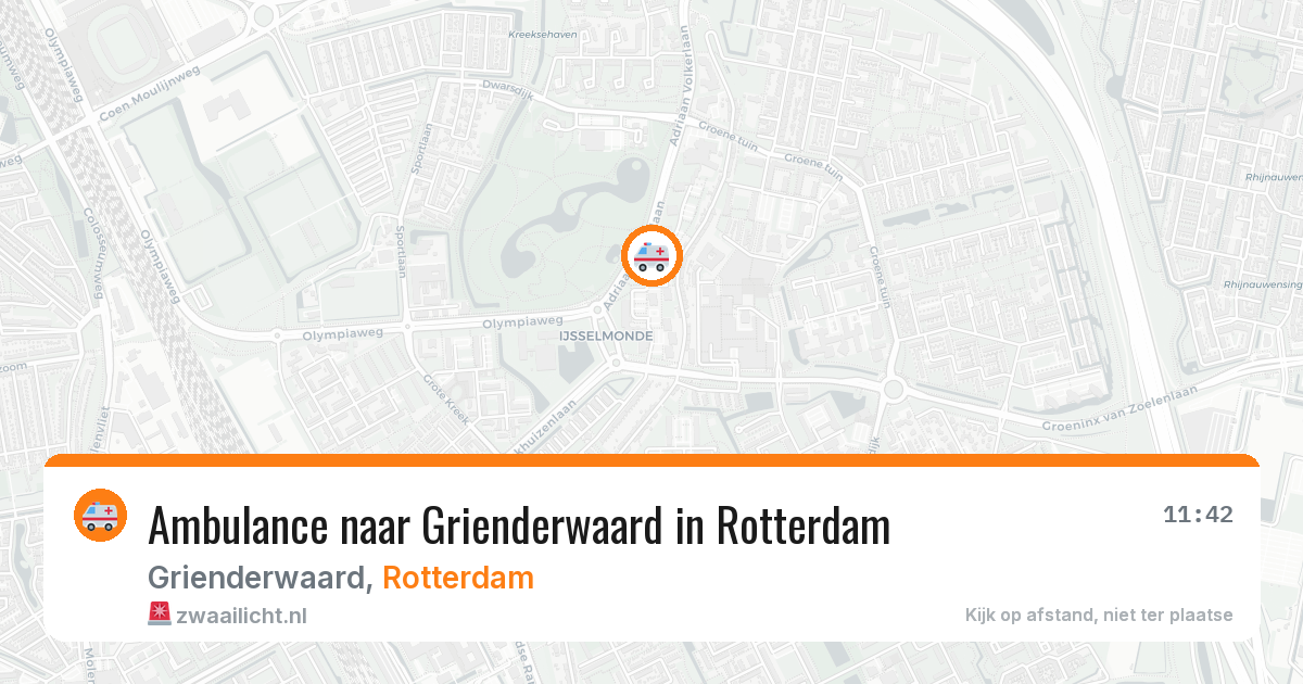 Ambulance naar Grienderwaard in Rotterdam — 7 mei 2026