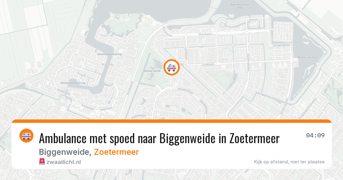 Ambulance met spoed naar Biggenweide in Zoetermeer — 9 apr 2026