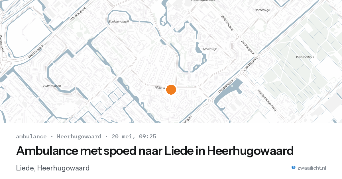 Ambulance met spoed naar Liede in Heerhugowaard — 20 mei 2026