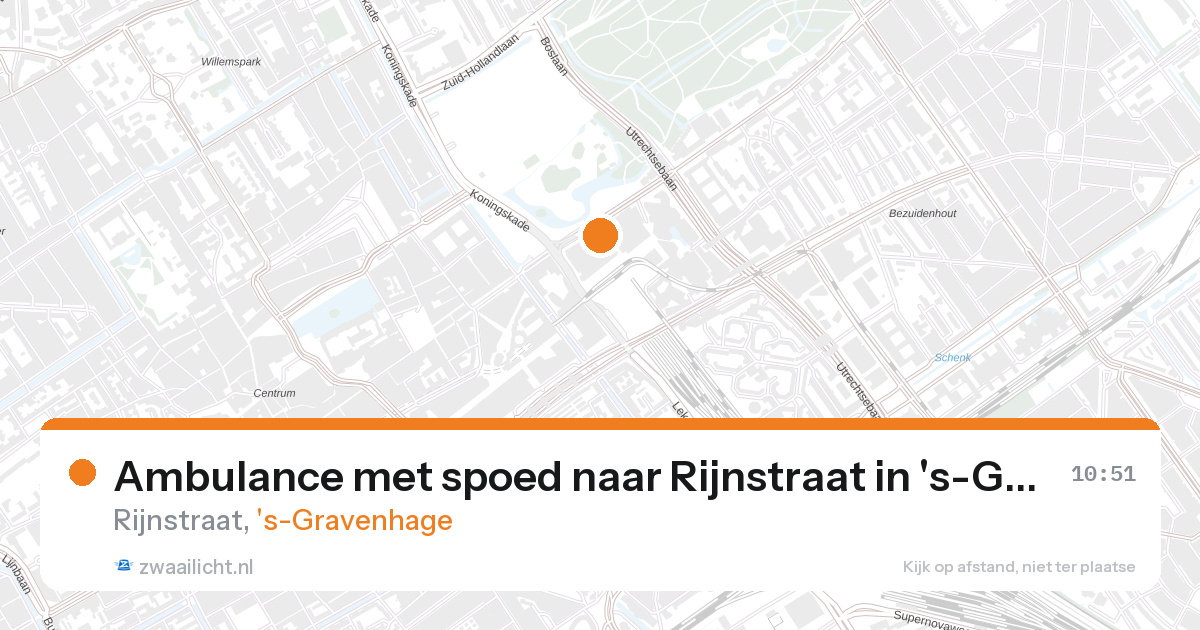 Ambulance met spoed naar Rijnstraat in 's-Gravenhage — 27 aug 2026
