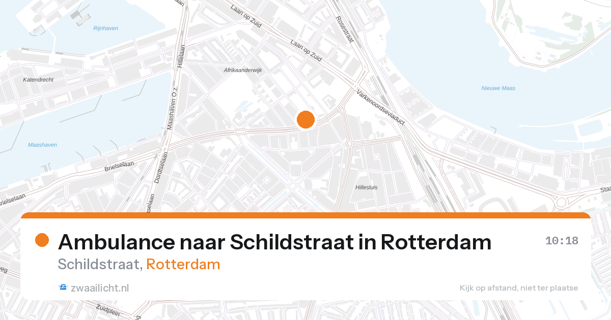 Ambulance naar Schildstraat in Rotterdam — 27 aug 2026