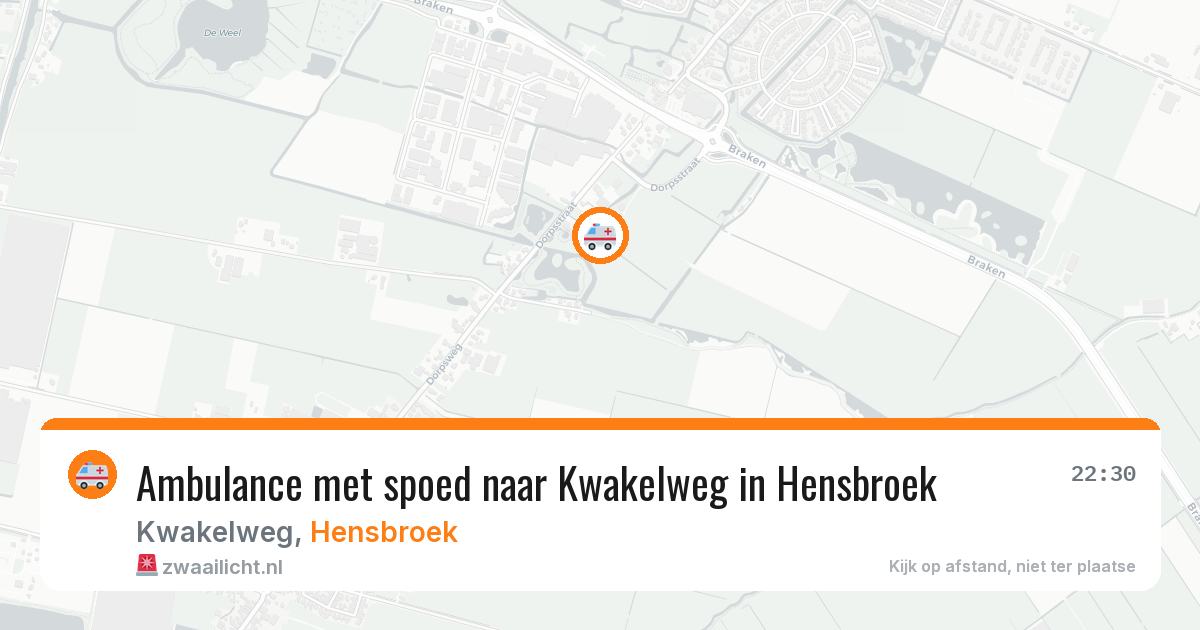 Ambulance met spoed naar Kwakelweg in Hensbroek — 16 jun 2026