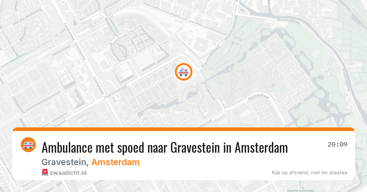 Ambulance met spoed naar Gravestein in Amsterdam — 3 jul 2026