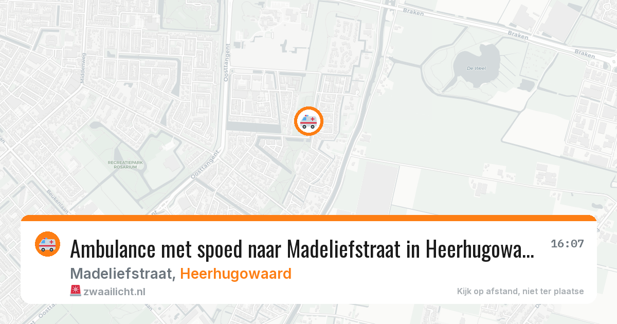 Ambulance met spoed naar Madeliefstraat in Heerhugowaard — 1 apr 2026