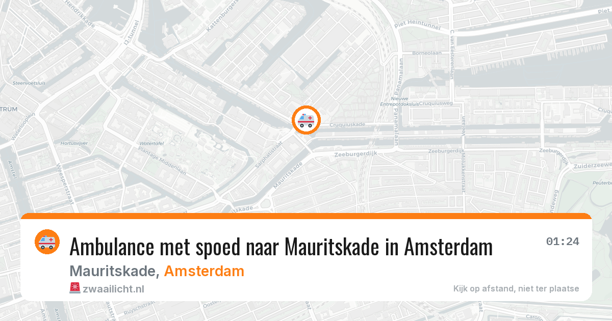 Ambulance met spoed naar Mauritskade in Amsterdam — 3 jul 2026