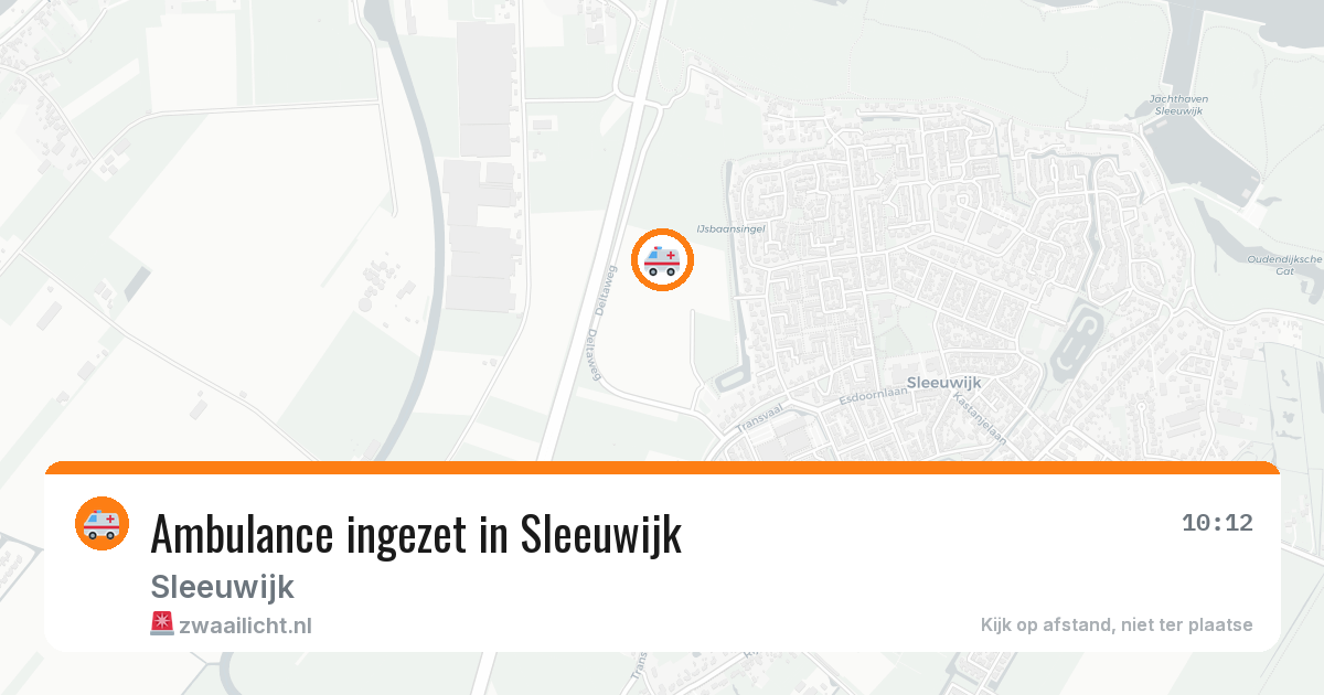 Ambulance ingezet in Sleeuwijk — 11 aug 2026