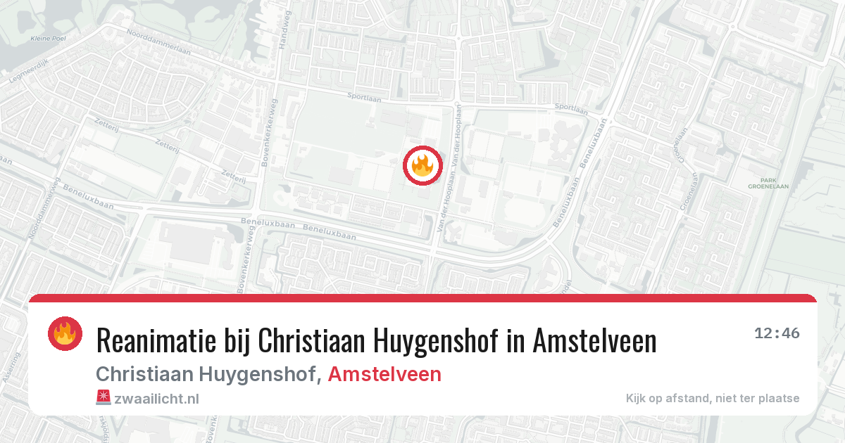 Reanimatie bij Christiaan Huygenshof in Amstelveen — 27 jun 2026