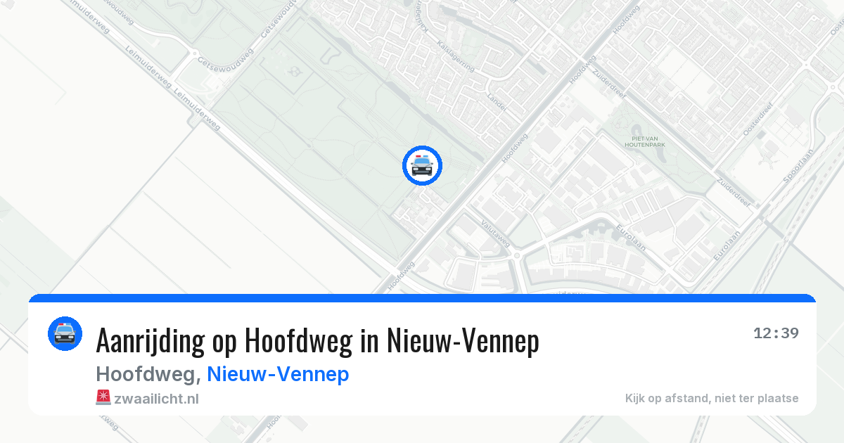 Aanrijding op Hoofdweg in Nieuw-Vennep — 26 jun 2026