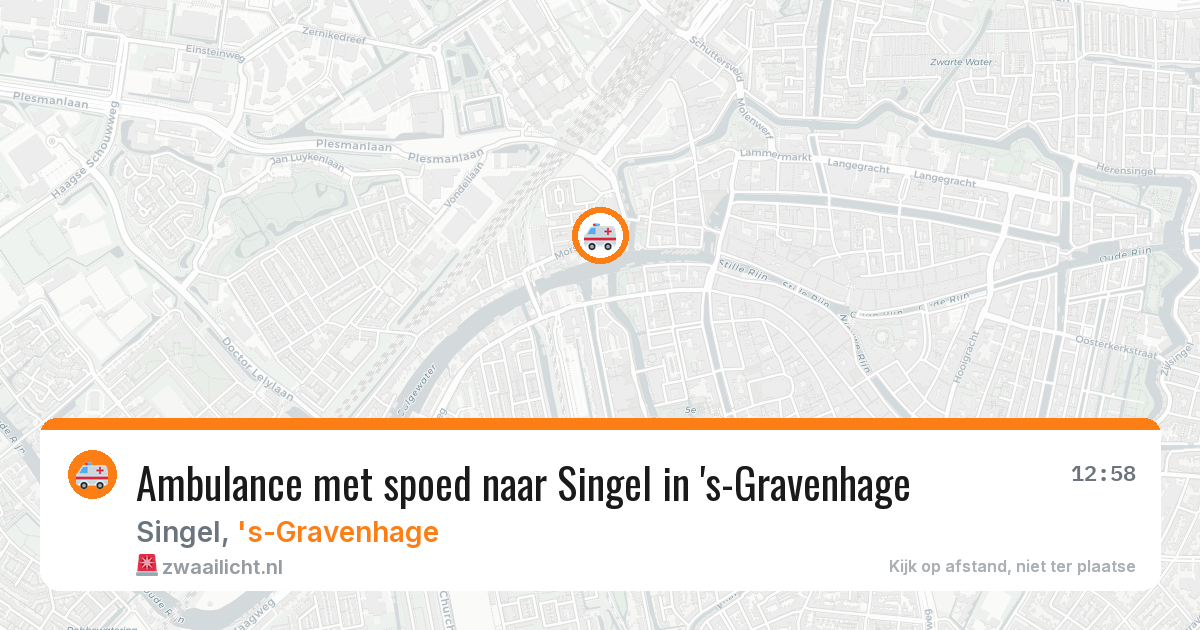 Ambulance met spoed naar Singel in 's-Gravenhage — 18 mei 2026