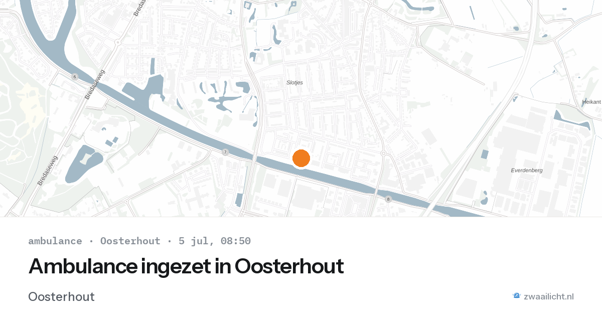 Ambulance ingezet in Oosterhout — 5 jul 2026