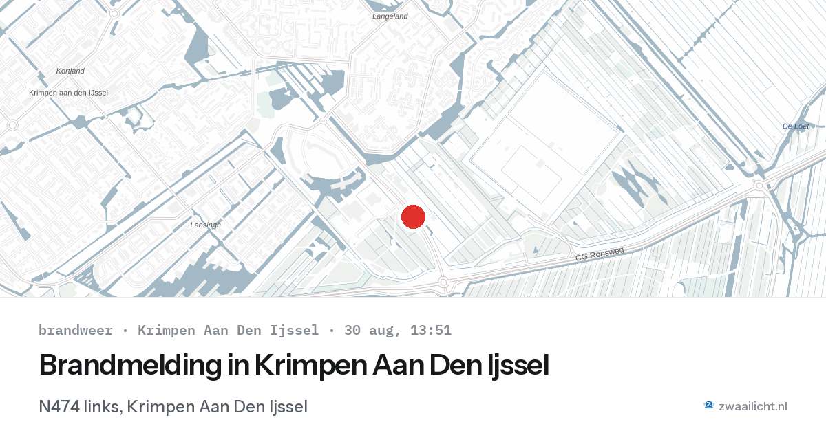 Brandmelding in Krimpen Aan Den Ijssel — 30 aug 2026