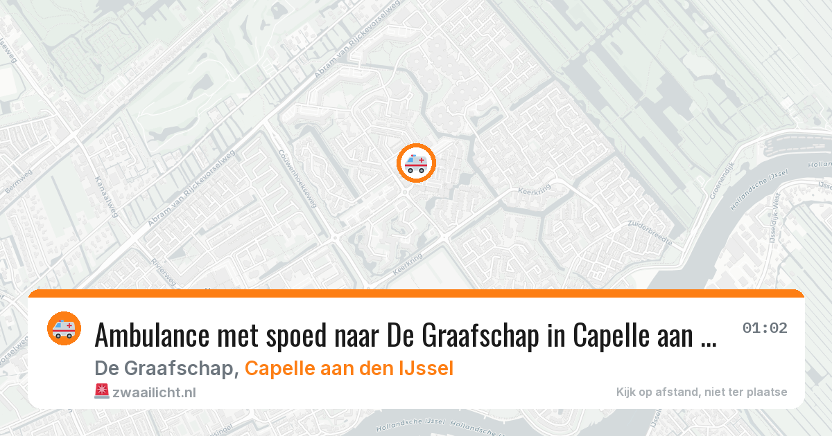 Ambulance met spoed naar De Graafschap in Capelle aan den IJssel — 9 feb 2026