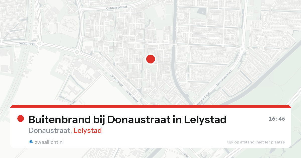 Buitenbrand bij Donaustraat in Lelystad — 22 aug 2026