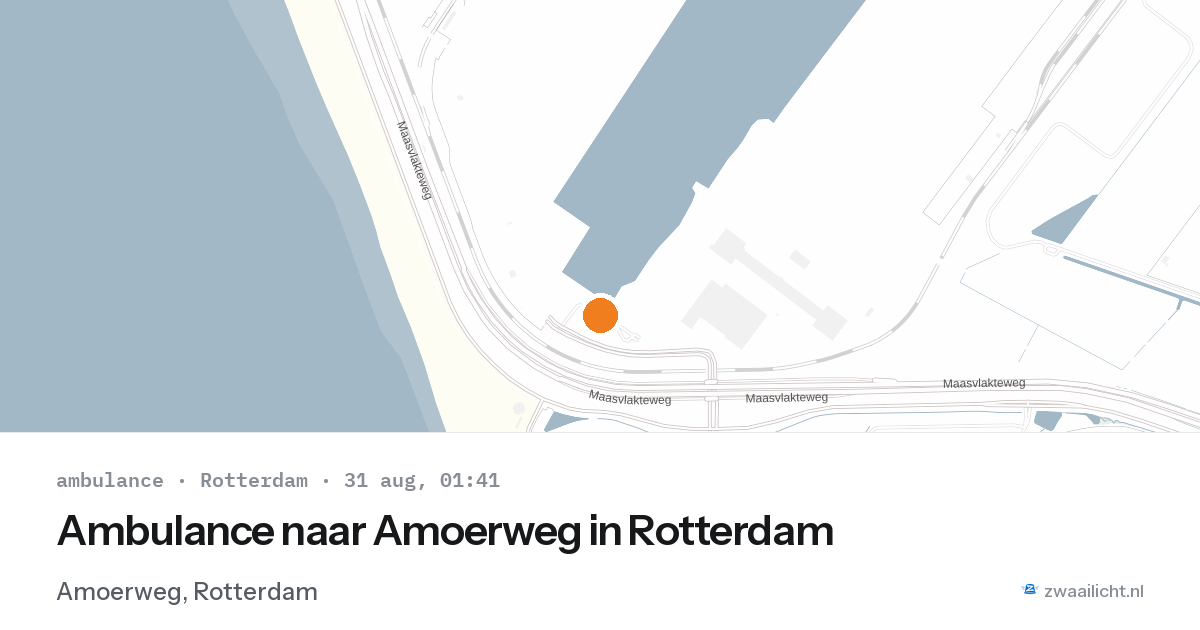 Ambulance naar Amoerweg in Rotterdam — 30 aug 2026