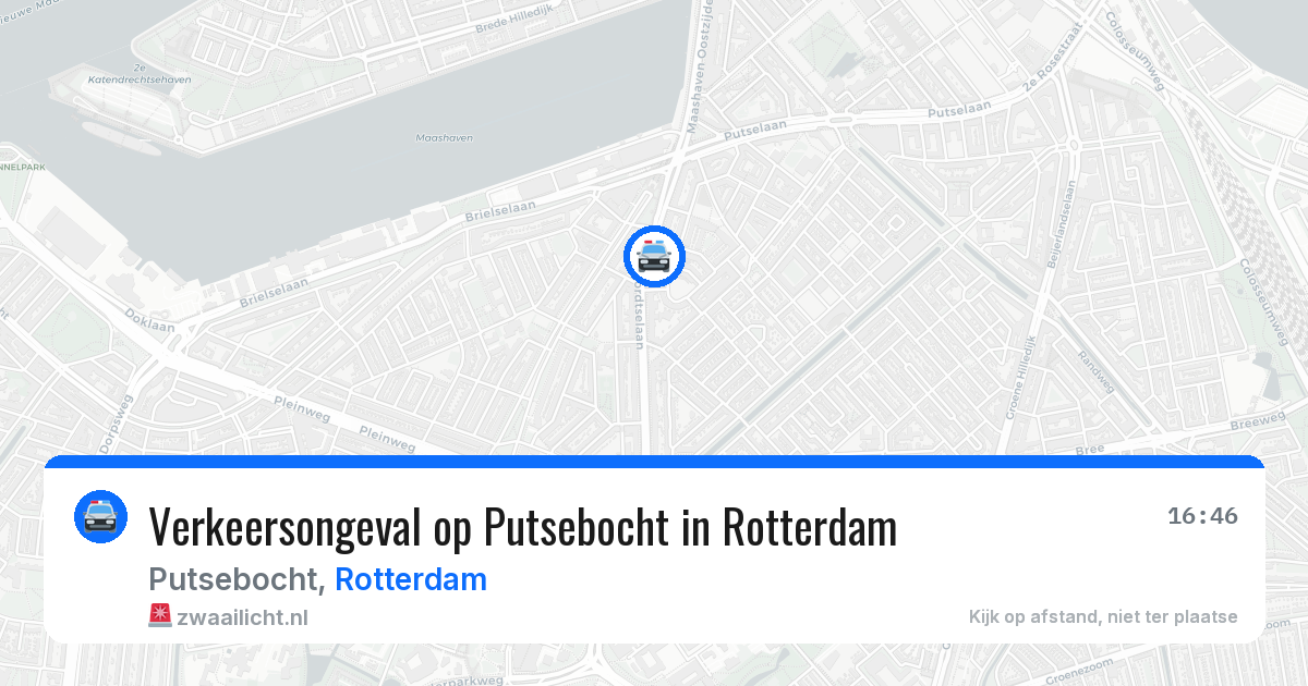 Verkeersongeval op Putsebocht in Rotterdam — 22 apr 2026
