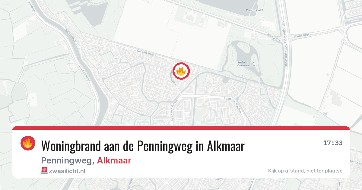 Woningbrand aan de Penningweg in Alkmaar — 4 mrt 2026