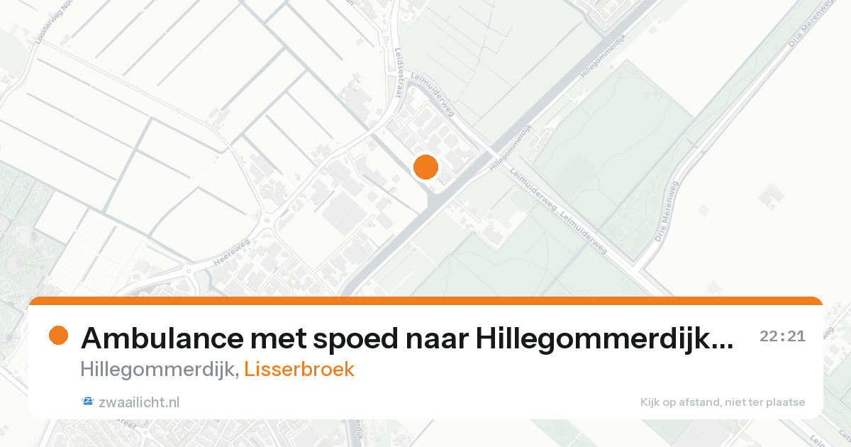 Ambulance met spoed naar Hillegommerdijk in Lisserbroek — 23 aug 2026