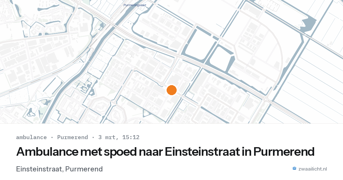 Ambulance met spoed naar Einsteinstraat in Purmerend — 3 mrt 2026